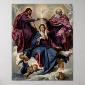 Krönung der Jungfrau Mary Religious Jesus Trinity Poster (Vorne)