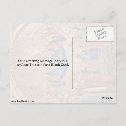 Krönung der Jungfrau von Fra Angelico Postkarte (Rückseite)