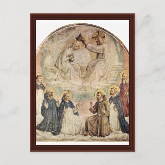 Krönung der Jungfrau von Fra Angelico Postkarte (Vorderseite)
