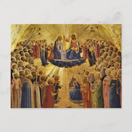 Krönung der Jungfrau von Fra Angelico Postkarte (Vorderseite)