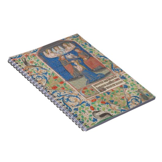 Krönung eines mittelalterlichen Illuminierten Manu Notizblock (Rechte Seite)