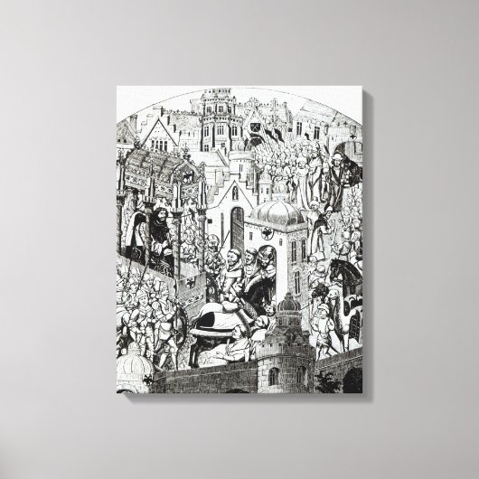 Krönung von Charlemagne in Jerusalem Leinwanddruck (Vorderseite)