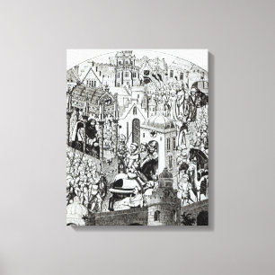 Krönung von Charlemagne in Jerusalem Leinwanddruck