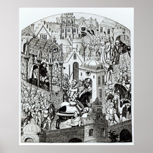 Krönung von Charlemagne in Jerusalem Poster (Vorne)