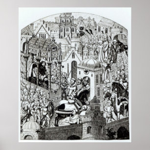 Krönung von Karl der Große in der Stadt von Poster