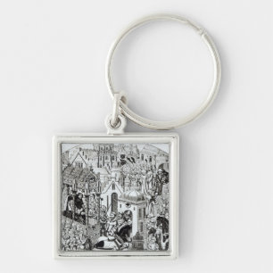 Krönung von Karl der Große in der Stadt von Schlüsselanhänger