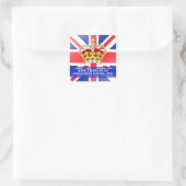 Krönung von König Charles III Quadratischer Aufkleber (Tasche)