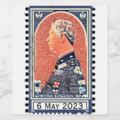 Krönung von König Charles III Weinetikett (Einzelnes Label)