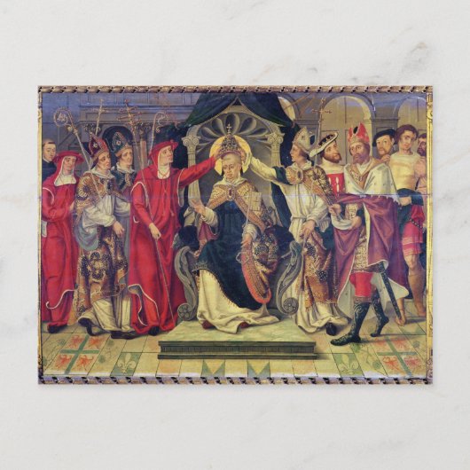 Krönung von Papst Celestine V im August 1294 Postkarte (Vorderseite)
