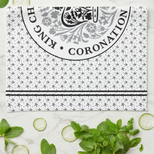 Krönungsemblem des Königs Charles III Geschirrtuch (Gefaltet)