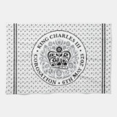 Krönungsemblem des Königs Charles III Geschirrtuch (Horizontal)