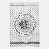 Krönungsemblem des Königs Charles III Geschirrtuch (Vertikal)