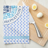 Krönungsemblem des Königs Charles III Geschirrtuch (Viertel Falte)