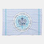 Krönungsemblem des Königs Charles III Geschirrtuch (Horizontal)