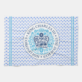 Krönungsemblem des Königs Charles III Geschirrtuch
