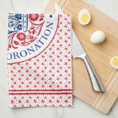 Krönungsemblem des Königs Charles III Geschirrtuch (Viertel Falte)