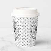 Krönungsemblem des Königs Charles III Pappbecher (Links)