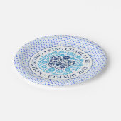 Krönungsemblem des Königs Charles III Pappteller (Schrägansicht)