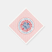 Krönungsemblem des Königs Charles III Serviette (Ecke)