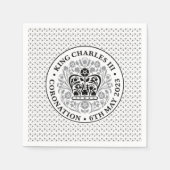Krönungsemblem des Königs Charles III Serviette (Vorderseite)