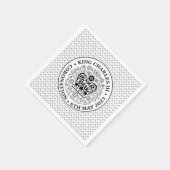 Krönungsemblem des Königs Charles III Serviette (Ecke)
