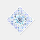 Krönungsemblem des Königs Charles III Serviette (Ecke)