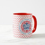 Krönungsemblem des Königs Charles III Tasse (VorderseiteRechts)
