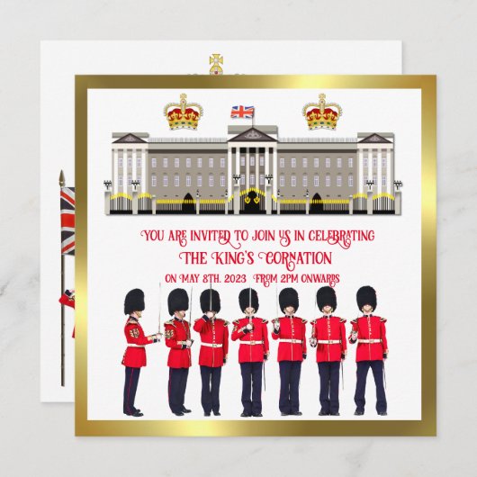 Krönungsfeier Einladung (Vorne/Hinten)