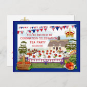 Krönungsfeier Party Einladung (Vorne/Hinten)