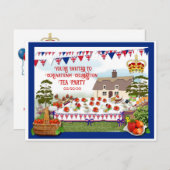 Krönungsfeier Party Einladung (Vorne/Hinten)