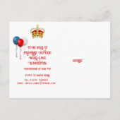 Krönungsfeier Party Einladung (Rückseite)