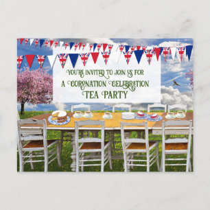 Krönungsfeier Party Einladung Postkarte