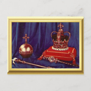 Krönungsinsignien von Queen Elizabeth II Postkarte