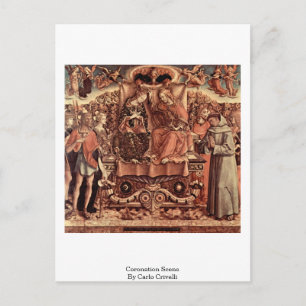 Krönungsszene von Carlo Crivelli Postkarte