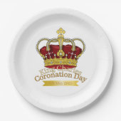 Krönungstages-Kronpapier-Teller Pappteller (Vorderseite)