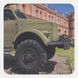 Kronverksky-Insel, Artillerie-Museum, Lastwagen Quadratischer Aufkleber