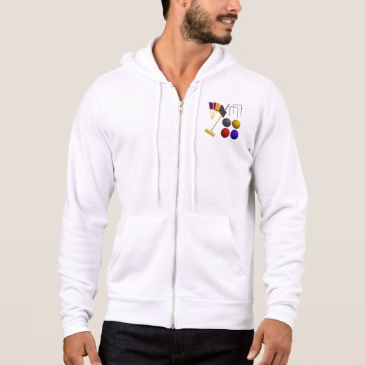 Kroquet-Ausrüstungsset Schlägel Bälle Tore Hoodie (Vorderseite)
