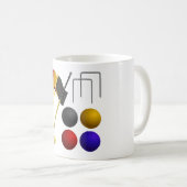 Kroquet-Ausrüstungsset Schlägel Bälle Tore Kaffeetasse (VorderseiteRechts)