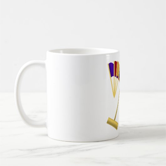 Kroquet-Ausrüstungsset Schlägel Bälle Tore Kaffeetasse (Links)