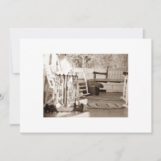 KROQUET, FUN, PARTY-ZEIT-INVITATION EINLADUNG (Vorderseite)