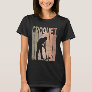 Kroquet Vintage Kroquet Spieler Retro Kroquet Lieb T-Shirt