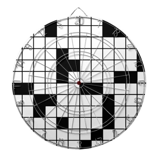 KROSSWORT PUZZLE PATTERN GRAPHICS SPIELE SPASS WOR DARTSCHEIBE (vorne)