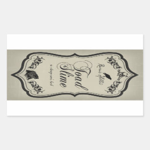 Kröten-Schlamm-Halloween-Glas-Aufkleber-Aufkleber Rechteckiger Aufkleber