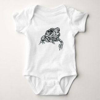 Krötenbodysuit-Federillustration Baby Strampler