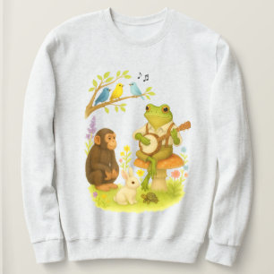 Krötenfrosch spielt Banjo   Vintage Bluegrass Tier Sweatshirt