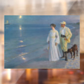 Kroyer - Der Künstler und seine Ehefrau am Strand Fensteraufkleber (Blatt 2)