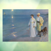Kroyer - Der Künstler und seine Ehefrau am Strand Fensteraufkleber (Blatt 3)