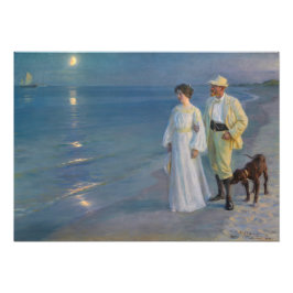 Kroyer - Der Künstler und seine Ehefrau am Strand Fotodruck
