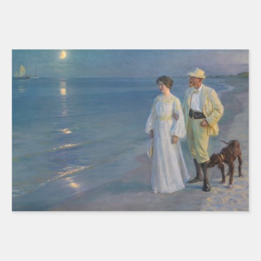 Kroyer - Der Künstler und seine Ehefrau am Strand Geschenkpapier Set (Vorderseite 3)