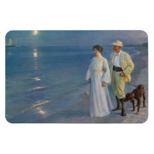 Kroyer - Der Künstler und seine Ehefrau am Strand Magnet